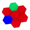 RGB LED Honeycomb Quantum Hexagon vägglampa med beröringskänslig för sovrum vardagsrum trappa loft DIY dekor nattljus