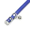 Dog Collars & Leashes Cute Adjustable Colorful Pet Kitten Cat Collar With Bell PU Leather Neck Strap Safe For Dogs Soft Supplies