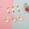 10 pcs menino dos desenhos animados esmalte encantos pingente toalha de banho menino encantos diy bracelete brincos para acessórios de jóias Encontrar