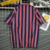 Men's T-Shirts Summer Hawaiian Stripe Shirts Printed Short Sleeve Button Shirt Blouse Tops Slim Fit Handsome Casual Clothes 2022