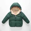 Croal Cherie Children's Parkas Zimowa Kurtka Dla Dziewczyn Chłopcy Płaszcz Dzieci Ciepłe Grube Aksamitne Kapturem Coats Coats Outerwear 90-130 211027