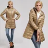 Bang 7XL 8XL PLUS Длинная куртка женская зимняя ультра-свет с капюшоном пальто Женский большой размер пальто