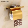 Concise Wall Mount Toilet Paper Holder Bathroom 4 Color Fixture Stainless Steel Roll Holders with Phone Shelf With baf 210709