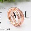 Anelli in argento sterling 925 per le donne Fedi nuziali di fidanzamento con infinito aperto avvolto originale Cristalli in oro rosa Gioielli di lusso X0715
