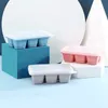 6 Lattice Ice Cube Cubo Ferramentas Ferramentas de Alimentos Grau Silicone Candy Bolo Molde de Cozimento Bolos Creme Moldes com Tampas Acessórios de Cozinha BH4518 TQQ TQQ
