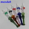 Glass Nectar Collectors pipe bong Kit with Quartz Tips bowl metal tip Dab Straw Oil Rigs Smoking Pipe