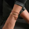 Bracelets de cheville 4 pièces/ensemble serpent chaîne Ankelt Bracelet pour femmes Boho plage cubain lien pied accessoires couleur or bijoux Marc22