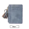 Card Holders MaLeather Mini Tassel Women Holder Cute Credit ID Zipper Wallet Case Change Coin Purse Keychain Nubuck9501733