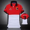 Commerce extérieur série de courses polos de sport chemise polos col hommes manches courtes hommes décontracté cheval T-shirt