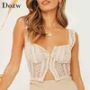 Sexy Lace Tank Top Women Beige And Purple Color Holiday Cropped Tops Front Breasted See Through Party Short Cami Summer 210515