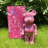 Sıcak% 400% 28cm Bearbrick abs kiraz çiçeği moda ayı chiaki figürler koleksiyoncular için oyuncak aybrick sanat iş modeli dekorasyon oyuncakları