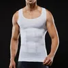 Hommes Body Shapers Hommes Minceur T-shirt Slim Shaper Blanc Gilet Taille TrainersT-shirt Tummy Tondeuse Shapewear Hombre T220K