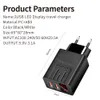 Fast Quick Chargers EU US Dual Ports LED Display 5V 3.1A Wall Charger AC Travel Home Power Adapters For IPhone 12 13 14 Samsung Lg F1 pc