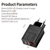 Carregadores rápidos rápidos UE US Portas duplas Display LED 5V 3.1A Carregador de parede AC Adaptadores de energia para viagem para casa para iPhone 12 13 14 Samsung LG F1 pc