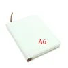 A5 A6 Blank Sublimation Notepad Faux Leather Notebook Journal Handbook Office Student Supplies