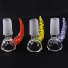 Tigela de vidro de chifre real de 14 mm com tela de favo de mel EUA Cores Acessórios para fumar para cachimbos