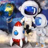 Fest dekoration 3d raket ballonger astronaut folie ballong yttre rymd rymdskepp et ballon för birthdayboy barn balonger leksaker