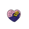 Live Laugh Love enamel pin Heart shape Skeleton Badge Brooch Lapel pin for Denim Jeans shirt bag Gothic Jewelry Gift for friend9117177