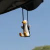 New Gypsum Cute Anime Car Accessorie Swing Duck Pendant Auto Rearview Mirror Ornaments Birthday Gift Auto Decoraction Car Fragranc249T