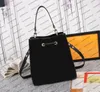 M45256 M45306 NeONOe MM torba typu worek kobiety prawdziwa skóra cielęca płótno tłoczona torebka torebka pasek na ramię cross-body tote