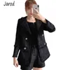 Höst Winter Fashion Womens Jackor Coats Vintage Office Ol Black Tassel Tweed Jacket Crop Coat Kvinna 210519