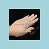 Band SmyckenGothic Ringar Guld / Sier Tone Rhinestone Rose Resizable Cross Joint Knuckle Armor Ring Sets Drop Leverans 2021 Ajcrp