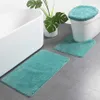 Miękka łazienka Carpet Set Home Toaleta Pokrywa pokrywa Dywan Toliet Combka Sprzedane Kolor Pokój Dywanowy Mata do wanna Decor Pad 210724