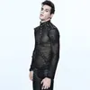 Foulards Steampunk Sexy Hommes Cou Corset Col Cool Vêtements Haut Accessoire Avec Rivets Lourdes Punk Sangles PU Enveloppes En Cuir