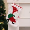 Peluche Noël Bas Arbre De Noël Suspendu Décor Père Noël Chaussettes Enfants Bonbons Cadeau Chaussette Sac Fête Festival Décoration BH4985 WLY