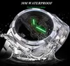 Wristwatches Forsining Men Transparent Design Mechanical Watch Automatic Silver Square Golden Gear Skeleton Stainless Steel Belts Clock Saat
