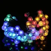 12m 8 Tryby 100led Solar String Light Crystal Ball Fairy Lampy Wedding Holiday Home Party Choinka Decoraons Lights - Ciepłe białe