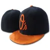 En yeni Arrivel Moda Orioles Beyzbol Kapakları Hiphop Gorras Bones Erkekler İçin Sport Kadınlar Düz takılı şapkalar9714281