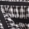 Femmes été Sexy Plaid hors épaule hauts Camis ZA sans manches haute élasticité femme élégante mode rue haut court tissu 210513