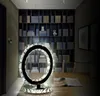 Modern K9 Crystal Bordslampa Bedside Living Room Office Decoration Round Desk Light Gift Vit Belysning EU-kontakt