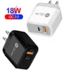 Cargador rápido QC3.0 tipo c 18W 12W 20W PD USB C cargadores de pared UE EE. UU. Reino Unido adaptador para IPhone 12 13 14 Samsung Htc PC teléfono Android