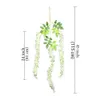 12 Pcs 45inch Wisteria Artificial Flower Silk Vine Garland Hanging for Wedding Party Garden Outdoor Greenery Office Wall Decor 210925