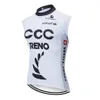 CCC Team Cycling Jersey sans manches VTT Bike Tops Road Racing Vest Sports de plein air Uniforme été respirant vélo chemises Ropa Ciclismo S21050559