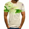 Camisetas para hombres 2021 Casual Camiseta personalizada Cuello redondo Manga corta Verano Gotas altas de agua Street Style 3D Top2565