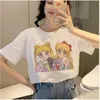 AOWOF SEAILOR MOON HARAJUKU ULLZANGT-T-SHIRT LADIES KOREANT T-SHIRT 90S Grafisk Gullig estetisk T-shirt Rolig Kawaii Top Tee Girl X0527