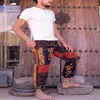Vintage Imprimir Homens Harem Calças Hiphop Algodão Linho Baggy Loxo Tailandês Lega Perna Calças Estilo Étnico Calças Homem Streetwear 2020 x0723