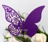 蝶の装飾レーザーカットプレースカード結婚式の装飾rh1002のためのバタフライの紙カット名のカード