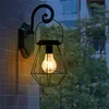 Solar Powered Vintage LED Lantern Hängande Ljus Utomhus Garden Yard Lampa Decor