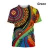 Men's T-Shirts Est Fashion Men women Aboriginal Indigenous Turtle Dot Painting Art 3D Printing T Shirt Vertigo Hypnotic Vorte291f