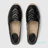 Scarpe zoccoli da donna Designer di lusso Scarpe espadrillas piatte Scarpe da sandalo con zeppa da donna Espadrillas in pelle