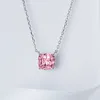 Koreansk mode fyrkantig diamanthalsband kvinnlig japansk och koreansk enkel fyrkantig klavikelkedjan alla hjärtans smycken