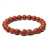 Pulsera redonda de piedras naturales de forma aleatoria, amatistas de ojo de tigre, pulseras de cuentas de cristal de piedra roja, joyería para hombres y mujeres