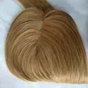 100% Cabello humano 18 pulgadas 6 * 9 CM Base de seda Postizo superior para mujeres Clip en Crown Topper Hecho a mano Toupee Parte media, DHL gratis