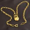 Vakuumbeschichtung Schmuck Herz Belcher Vorhängeschloss Anhänger Halskette für Frauen und Mädchen Geschenk