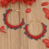 Hoop Huggie Go2Boho Oorbellen Voor Dames Native Stijl Oorbel Sieraden Miyuki Seed Beads Oor Ringen Gift Roestvrij staal Pendientes