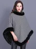 Women's Fur & Faux Coat Jacket 2021 European American Shawl Mid Length Sleeveless Especially Female Oversized Family Look